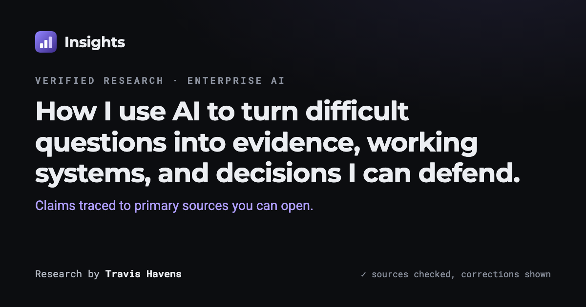 Insights research page with a verified-research headline